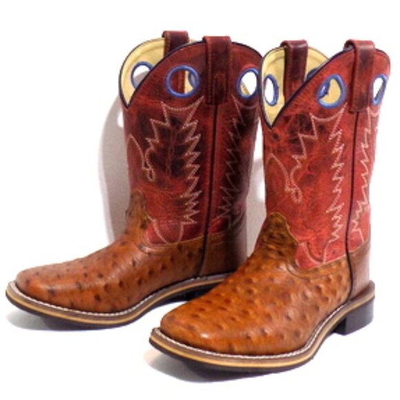 Smoky Mountain Youth #3752C Ostrich Embossed Leather Cowboy Boots – Size: 2 - Picture 11 of 11
